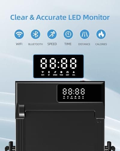 Walking Pad Treadmill with Incline and Handle Bar, 3.0 HP Foldable Treadmills 300LBS Capacity Folding Walking Pad 3 in 1 Under Desk Treadmill Remote Control with APP 8