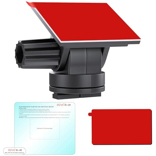 ROVE 3M Sticky Mount for R2-4K, R2-4K PRO, R2-4K Dual, and R2-4K Dual PRO Dash Cams | 1x 3M Adhesive Mount | 1x Spare 3M Sticky | 1x Electrostatic Film