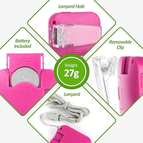 3D Pedometer for Walking, Simple Step Counter for Walking with Removable Clip and Lanyard, Accurate Pedometers for Steps, Step Tracker with Large Display for Men Women and Kids (Pink) 5