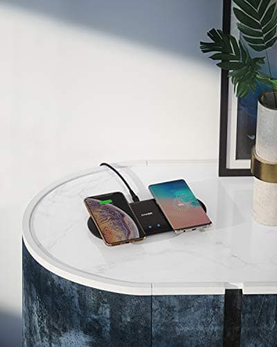 Anker Wireless Charger, PowerWave 10 Dual Pad, Qi Certified, 7.5W for iPhone 13/12 Series, 11, 11 Pro, 11 Pro Max, XS Max, 10W for Galaxy S20 S10 S9 S8, Note 10 Note 9, DC Adapter Included 6