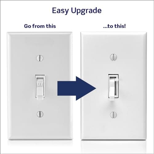 Leviton Toggle Slide Dimmer Switch for Dimmable LED, Halogen and Incandescent Bulbs, TSL06-1LW, White 2