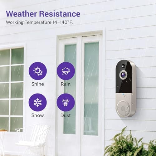 BoilNano 1080P Video Doorbell Camera Wireless, Cloud Storage, Live View, 2-Way Talk, Night Vision, 2.4Ghz WiFi Only, Indoor Surveillance, Real-Time Alert (Linen) 6