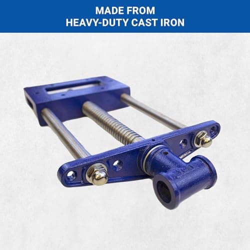 Yost Vises F9WW Front Vise | 9 Inch Woodworking Vise with guide bars | Blue 5