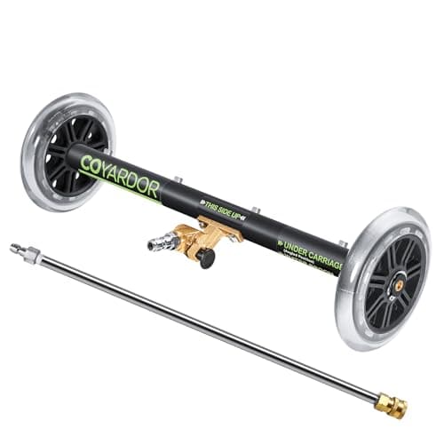 Coyardor Pressure Washer Undercarriage Cleaner, 4400 PSI, 16” Dual-Function Water Broom 1/4” Quick Connect with 12" Extension Wand