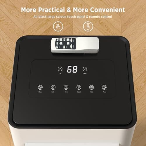 ZAFRO 10,000 BTU Portable Air Conditioners Cool Up to 450 Sq.Ft, 4 Modes Portable AC Unit with Remote Control/LED Display/24Hrs Timer/Installation Kits for Home/Office/Dorms, White 6