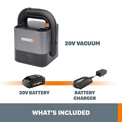 WORX WX030L 20V Power Share Cordless Cube Vac Compact Vacuum, Black 7