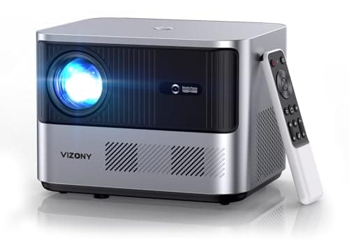 VIZONY FHD 1080P Projector 4K Support, 5G WiFi Bluetooth Projector, Outdoor Projector with Full-Sealed Engine/Electric Focus/4P4D/PPT/Zoom, Home Movie Projector Compatible w/iOS/Android/PC/TV
