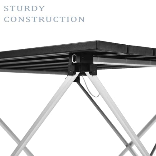 Grope Portable Camping Table with Aluminum Table Top, Folding Beach Table Easy to Carry, Prefect for Outdoor, Picnic, BBQ, Cooking, Festival, Beach, Home Use (Black-S) 8