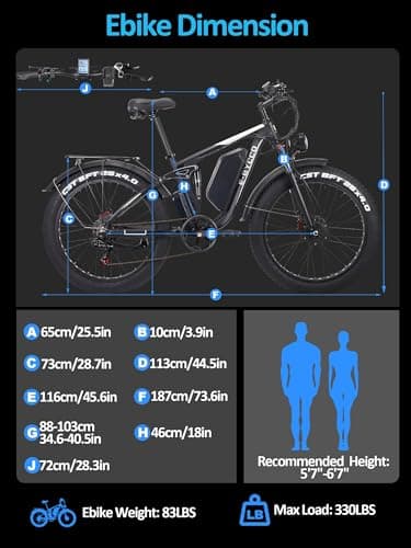 (26" EB7PRO, White) Ebike for Adults, 4000W Peak 6000W Dual Motor Electric Bike, 52V 32AH, 90Mile & 45MPH Fat Tire All Terrain Electric Bicycles, 7 Speed AWD Full Suspension Electric Mountain Bike 6