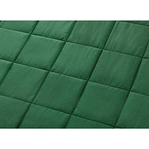 TONGDADA California King Size Weighted Blanket | 90''x108'',40lbs | Perfect for Couples,Designed for Heavy Weight Enthusiasts | Premium Cotton Material with Glass Beads | Dark Green 5