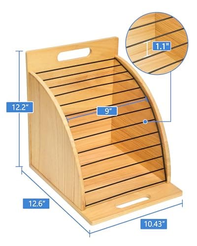 HULISEN Clipboard Holder, Wooden Clipboard Organizer with Raised Side Panel, Clip Board Storage Rack for Classroom and Office, Clip Boards not Included 5
