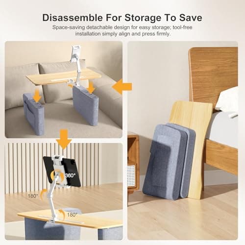 Lap Desk for Adults with Arm Rests,Ergonomic Laptop Pillow Stand for Bed,Couch,Floor,Large Table for Long Hours Work,Eating,Gaming,Reading and Writing,Lap Laptop Desk for College Dorm Room 8