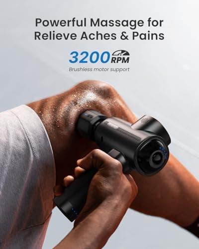 RENPHO Active Thermacool Massage Gun Deep Tissue with Heat and Cold Head, Back Massager, Muscle Massager with Carry Case, Percussion Body Muscle Masajeador for Men Women Athletes 5