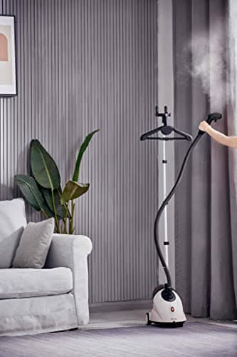 SALAV GS18 Full-Size Clothes Steamer - 1500W Power, 1.8L Water Tank, 60-Min Garment Steam, Iron Clothing, Adjustable Pole & Wheels for Easy Storage, Professional Standing Steamer for Clothes, White 10