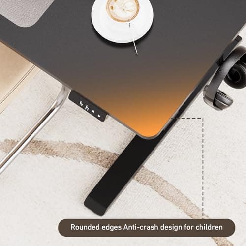 Ywin Electric Height Adjustable Standing Desk with Wheels, 55 x 24 inches, Ergonomic Stand Up Desk for Home Office 5