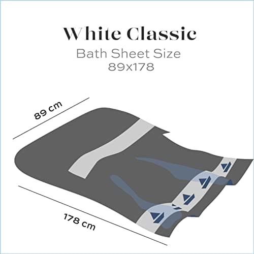White Classic Luxury Bath Sheets Towels for Adults Extra Large 35x70 Inch - 700 GSM Turkish Cotton, Highly Absorbent | Hotel Collection | 2 Pack 7