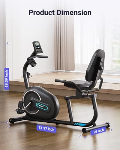 MERACH Recumbent Exercise Bikes for Home with Smart Bluetooth Equipment Exercise Bikes App,LCD,Heart Rate Handle Stationary Bikes for Home, Magnetic Recumbent Exercise Bike for Seniors Gym S08/S23 8