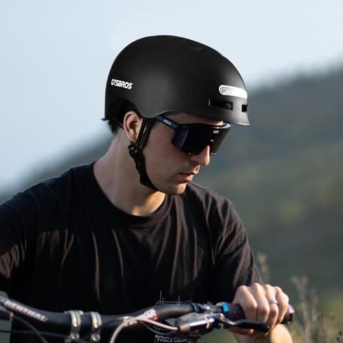 GTSBROS Adult Bike Helmet with Light - Front and Rear LED Lights Adjustable Mountain & Road Bicycle Helmets for Adults Men Women Cycling Helmets for Commuting, Biking 7