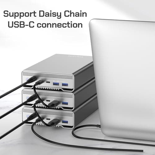 Avolusion PRO-G1 10TB USB 3.2 Gen 2 (10Gbps) USB-C External Hard Drive w/USB HUB for Windows/MacOS (Grey) 6