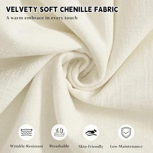 GNIXUU 76.7" Loveseat Sofa with Ottoman, Chenille Modern Cloud Love Seat Couch with Deep Seat, Luxury Modular L-Shaped Couches for Living Room Bedroom Apartment, Small Place(Beige White). 8