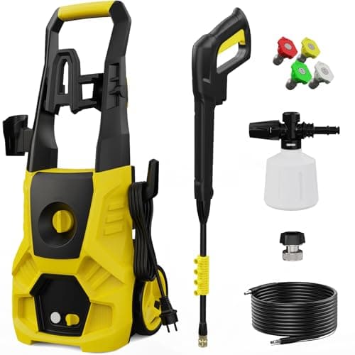 Electric Pressure Washer 4800 PSI 3.0 GPM High Power Washer with 4 Nozzles, 35FT Power Cord, Cleaning Machine with Foam Cannon for Cars Fences Driveways Patios Home Cleaning