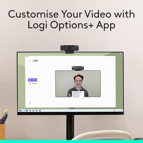 Logitech C920x HD Pro PC Webcam, Full HD 1080p/30fps Video, Clear Audio, HD Light Correction, Works with Microsoft Teams, Google Meet, Zoom, Nintendo Switch 2’s New GameChat Mode, Mac/Tablet- Black 6