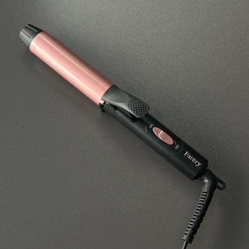 FARERY Mini Curling Iron 1 Inch, 100-240V Dual Voltage for Travel, Ceramic Curling Iron Travel Size with Keratin & Argan Oil Infused, Mini Hair Curler with Storage Bag, Rose-Gold 9