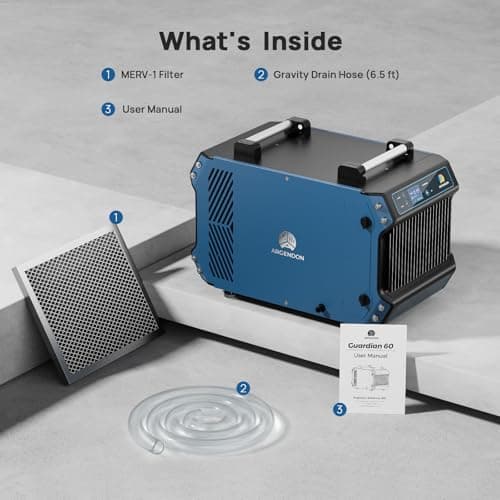 ARGENDON Commercial Dehumidifier for Crawlspace, 145 Pints Dehumidifiers with Drain Hose, Industrial Dehumifier for Basement, Industrial, Job Sites, cETL, 5-Year Limited Warranty 7