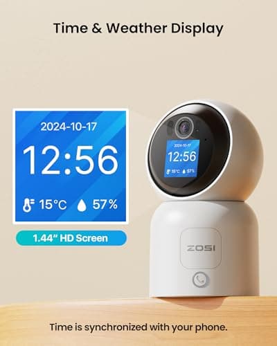 ZOSI 4K Pan/Tilt Smart Security Camera Indoor,Plug in 2.4/5GHz WiFi Camera,2 Way Video, Motion Tracking,8MP Baby/Pet Dog Monitor with Phone app, C519M8 360°View Home Cam, Cloud & Memory Card Storage 7