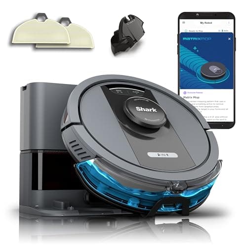 Shark R-RV2400WS Matrix No Spots Missed, Bagless 30-Day Capacity, Precision Home Mapping Self-Empty Robot Vacuum & Mop - Certified Refurbished