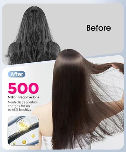 Travel Hair Dryer, Dual Voltage Mini Ionic Blow Dryer for Fast Drying, Compact Lightweight Hair Dryer with Magnetic Diffuser for Home & Travel, Portable Hairdryer International 110-240V (Black) 6