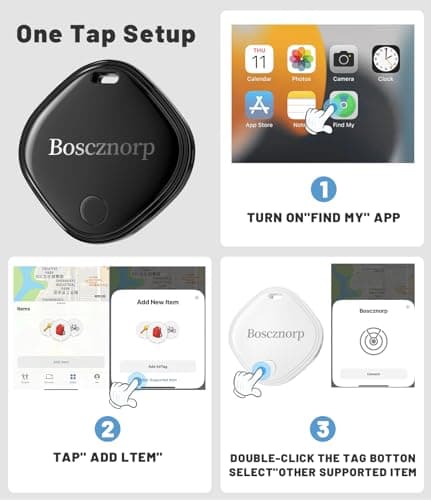 Air Tracker 4 Pack wokr for Apple Find My (iOS Only) Super Lightweight, Item Finder for Keys,Wallet, Luggage, Backpack,Replaceable Battery,Tracker Tags with 4 Keyrings 7