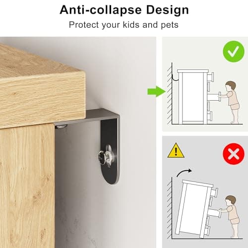 Jocoevol Oak 6 Drawer Dresser for Bedroom, Modern Fluted Dresser, Bedroom Dressers with Drawers, Large Double Wooden Chest of Drawers for Living Room, Hallway 7