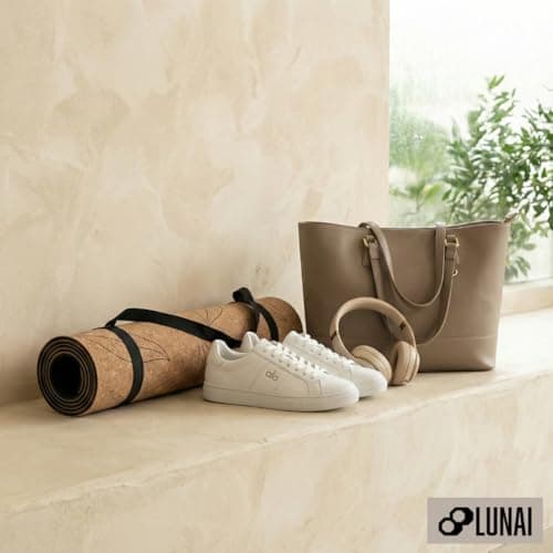 Non-Slip Yoga Mat Cork Surface with Natural Grip - Cushioned - for Hot Yoga, Pilates & Stretching - Durable & Sweat-Resistant - by Lunai 2