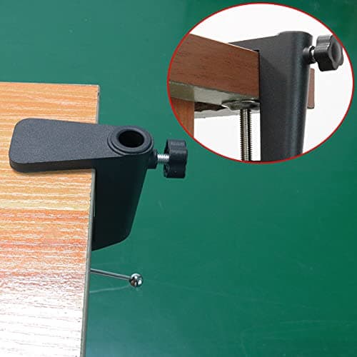 Ruiwaer Black C-Clamp Cantilever Bracket Clamp Holder Desk Lamp Clip Fittings Base Hose DIY Swing Arm Lighting Accessory Metal Clamp 5