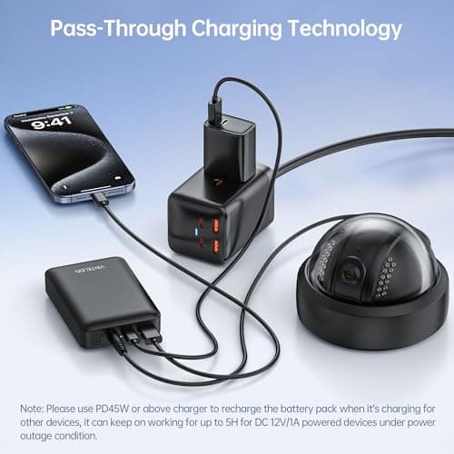 Rechargeable DC 12V Battery Pack PD45W USB-C Power Bank 15000mAh for LED Lights/Strips, Spectra Breast Pump, Telescope Mount, CCTV Camera, Milwaukee M12 Heated Jackets/Vests, iPhone, MacBook, Switch 8