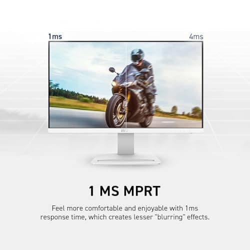 msi Pro MP243XW, 24" Monitor IPS FHD (1920 x 1080) Non-Glare with Super Narrow Bezel 100HZ 1ms 16:9 with Tilt Stand, White 7