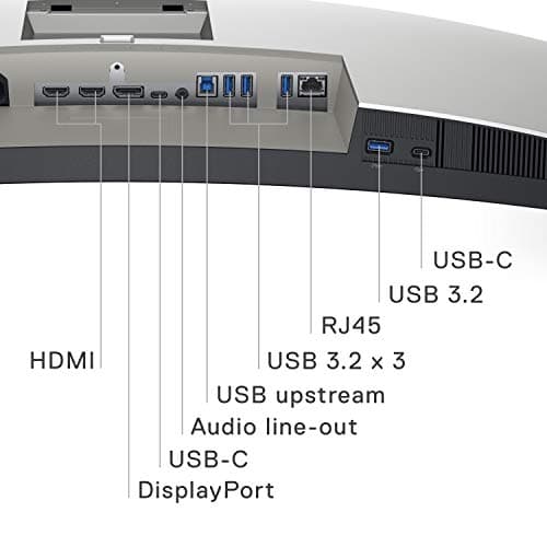 Dell U3421WE UltraSharp Curved Monitor, 34.14 Inch Ultrawide Monitor WQHD (3440 x 1440p at 60Hz), in-Plane Switching Technology, 100mmx100mm VESA Mounting Support, Platinum Silver 8
