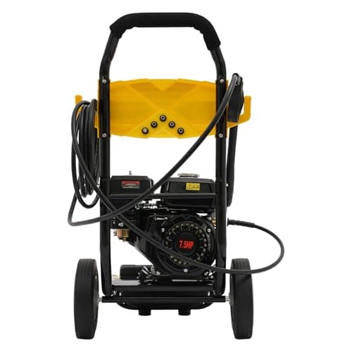 Gas Pressure Washer 2600PSI,2.4GPM Heavy Duty High Power Washer for Residential Use,7.5HP 3400RPM Engine with 26.25FT Outlet Hose,Manual Gasoline Multifunctional Cleaning Machine with 5 Nozzles 7