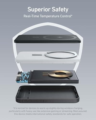 Anker 621 Magnetic Portable Charger (MagGo), 5,000mAh Wireless Power Bank with USB-C Cable, Magsafe-Compatible Battery Pack for iPhone 16/15/14/13/12 Series 5