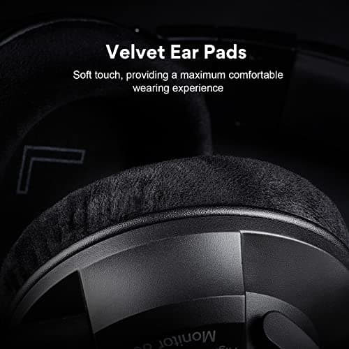OneOdio Monitor 80 Open Back Headphones- Studio Headphones for Mixing Mastering Editing, Wired Over Ear Headphones for Professional Studio Applications, 250 Ohm, Velour Earmuffs, Sound Isolation 5