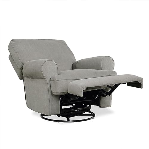 Baby Relax Kenzie Swivel Glider Recliner Chair, Nursery Furniture, Gray 12