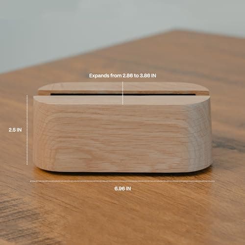 COREMINDED Adjustable Vertical Laptop Stand for Desk, Wooden Laptop Holder, MacBook Pro Stand, Wood Mac Air Dock (Solid Walnut) 6