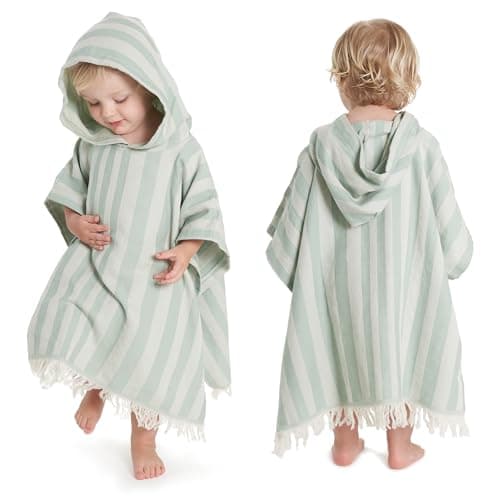 ZICOTO Stylish Hooded Beach Towel for Kids - Extra Soft and Fast Drying Poncho for Toddlers 1-3 Years is Made of Premium Cotton - Perfect Baby Cover Up for Beach Days or Pool and Bath Time Adventures