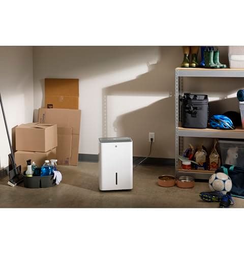 GE Energy Star Portable Dehumidifier for Basement, Bedroom, Bathroom, Closet or Small Rooms up to 1500 Sq Ft, 22 Pint with Removable Bucket and Continuous Drain Connect for Auto or Manual Drainage 6