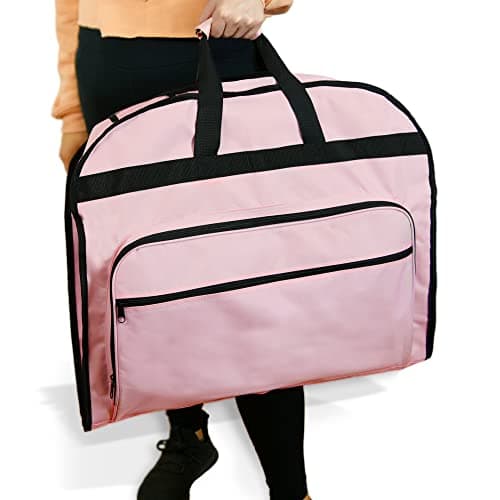 DALIX 39" Garment Bag Cover Suits Dresses Clothing Foldable Shoe Pocket in Pink 6