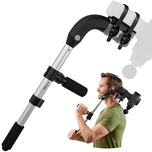 LifePro Massage Gun Holder for Back – Ergonomic Massage Gun Extension Handle – Compatible with All Major Brands - Portable, Lightweight, Targets Hard-to-Reach Areas