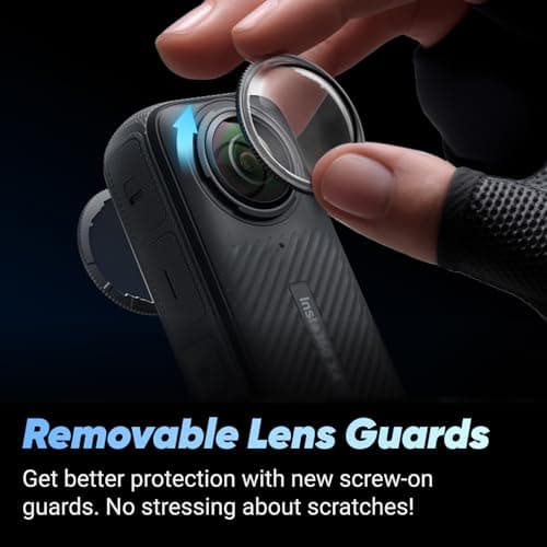 Insta360 X4 Motorcycle Bundle- 8K Waterproof 360 Action Camera, 4K Wide-Angle Video, Invisible Selfie Stick, Removable Lens Guards, 135 Min Battery Life, AI Editing, Stabilization, for Sports, Travel 8