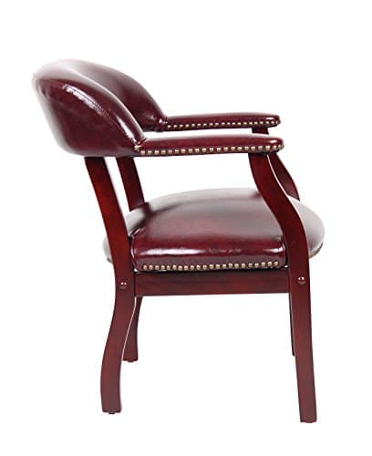 Boss Captain’s Chair In Burgundy Vinyl 5