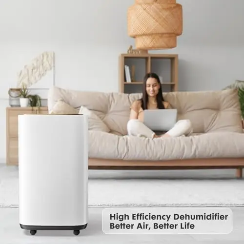 DUMOS Energy Star Dehumidifier for Basement, 2,000 Sq.Ft Coverage, 30 Pint Portable Dehumidifier with Drain Hose, Ideal for Large Rooms, Bedroom, Efficient Moisture Removal and Humidity Control. 10